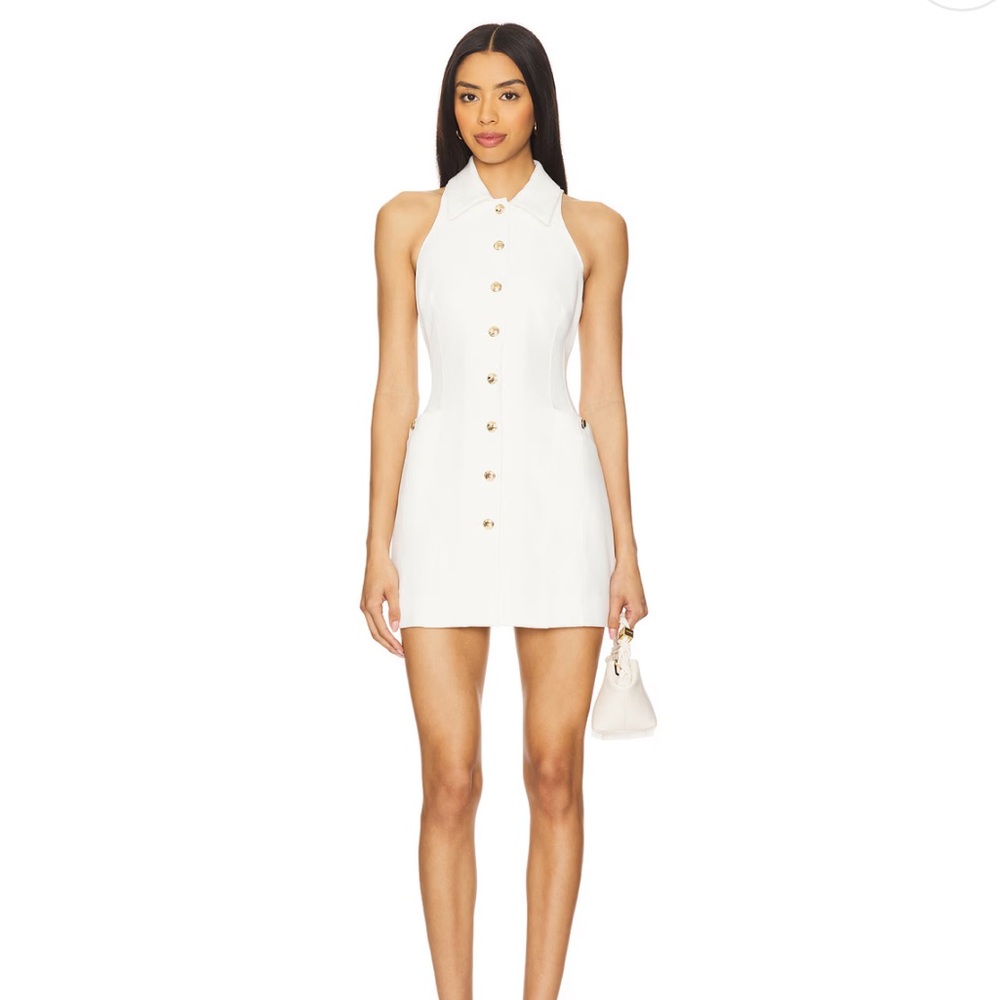 Isla Dress in White - GUIZIO (XS)